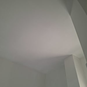 תקרה צבועה עם פינות וקירות סמוכים