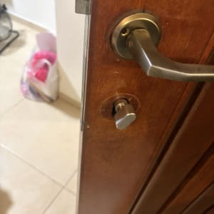 מנעול דלת עם ידית מתכת