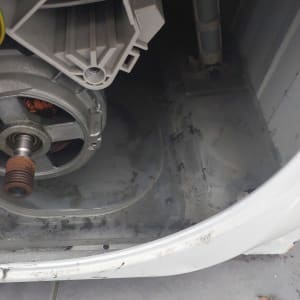 מנוע חשמלי עם סלילים בתוך מכשיר חשמלי