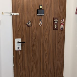 דלת עם מנעול ומגן לדלת בתחום המנעולנות