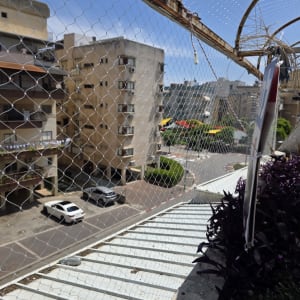 רשת מתכת למניעת כניסת יונים על גג בניין