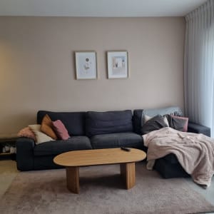 שתי תמונות ממוסגרות תלויות על קיר