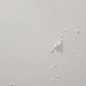 קיר עם צבע מתקלף ומתפורר במקומות שונים