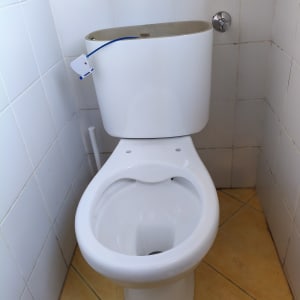 אסלה עם מכסה ניאגרה פתוח