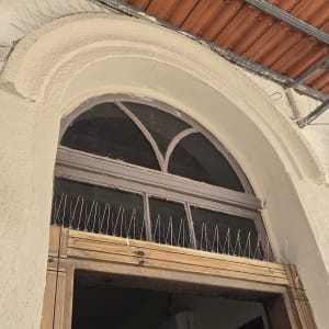 דוקרנים על קשת דלת למניעת כניסת יונים