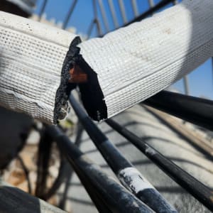 צינור מבודד עם קרע, חשיפה לצינור פנימי