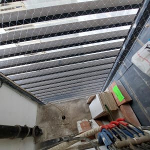 רשת מתכת מותקנת למניעת כניסת יונים