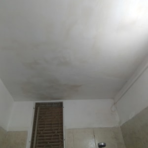 תקרה עם סימני רטיבות במקלחת