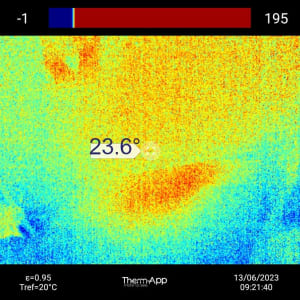 תמונה תרמית עם טמפרטורה 23.6 מעלות
