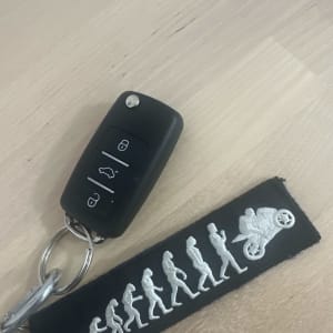 מפתח רכב עם מחזיק מפתחות מעוצב