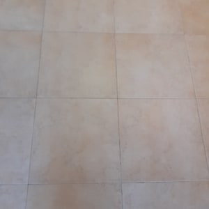 רצפת אריחים נקייה בצבע בז