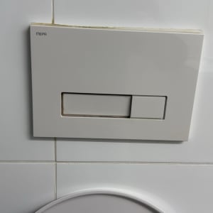 לחצן הדחה על קיר חדר אמבטיה