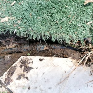 צינור מים מתחת לדשא מלאכותי