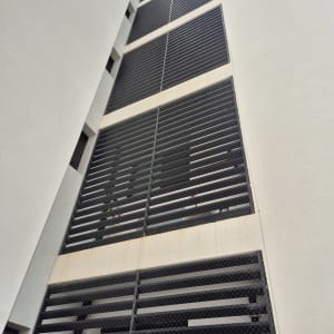 רשת מונעת כניסת יונים על בניין גבוה