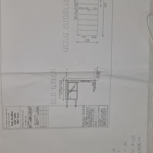 תוכנית בנייה עם מידות ושרטוטים טכניים