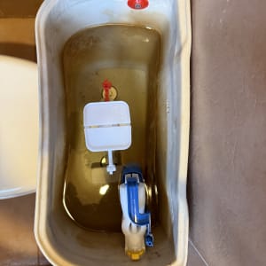 מיכל הדחה עם מנגנון פנימי