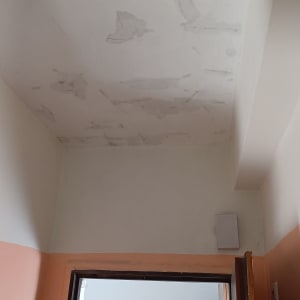 תקרה עם קילופי צבע ותיקונים נדרשים