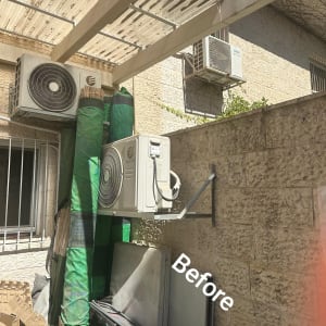 יחידות מיזוג אוויר מותקנות על קיר חיצוני