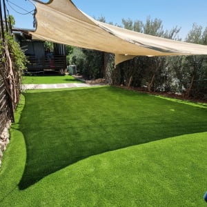 דשא סינטטי עם צלייה לגינה