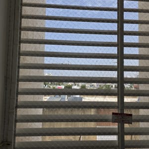 רשת על חלון למניעת כניסת יונים