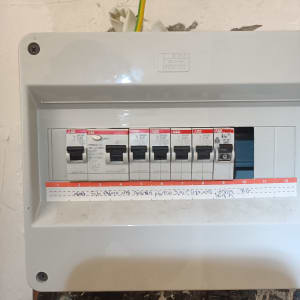 לוח חשמל עם מפסקים ומתגים