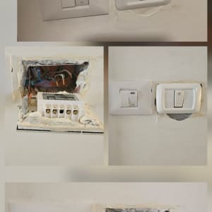 מתגי חשמל ותיבות חיווט בקיר