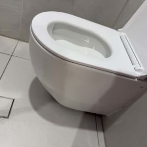 אסלה לבנה בחדר אמבטיה מודרני