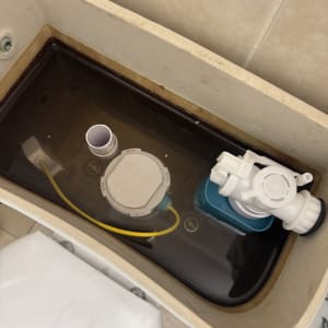 מיכל מים של אסלה עם חלקים פנימיים
