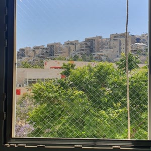 רשת על חלון למניעת כניסת יונים