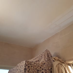 תקרה צבועה עם כיסוי על רהיטים