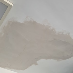 תיקון טיח על תקרה עם צבע טרי