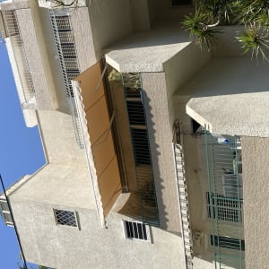 מרקיזות כתומות על מרפסת בניין