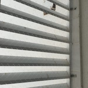 רשת מתוחה על חלון למניעת כניסת יונים