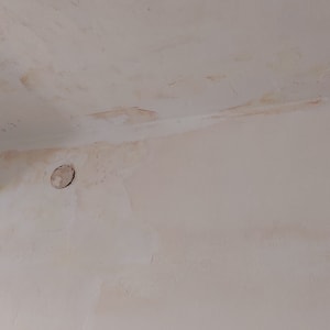 תקרה עם סימני רטיבות וקילופי צבע