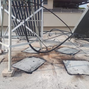 תיקון החורים בעקבות החלפת דוד שמש