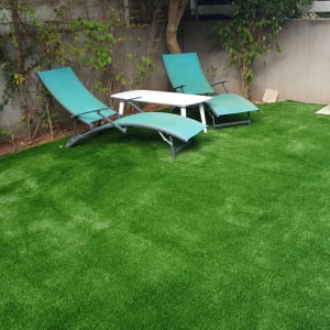 דשא סינתטי, עצים ושיחים בגינה