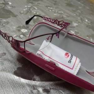 משקפיים בתוך נרתיק עם מטלית ניקוי