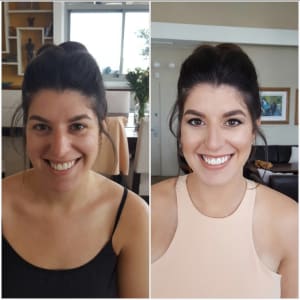 איפור עיניים ושפתיים, שיער אסוף גבוה