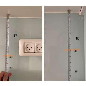 מרווחים בין החורים