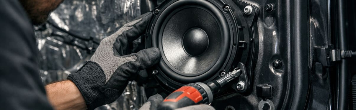 התקנת רמקול בדלת הרכב