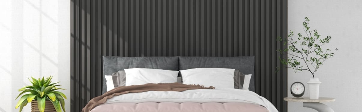 חיפוי קיר חדר שינה מאחורי המיטה