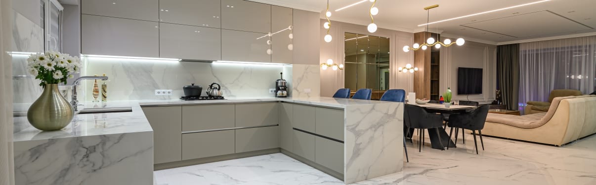 ריצוף שיש לסלון