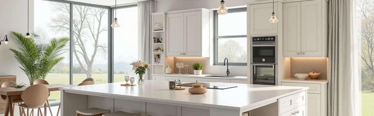 מטבח עם אי גדול