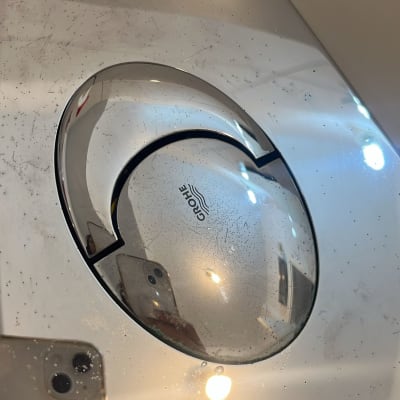 לחצן הדחה של אסלה עם לוגו גרואה