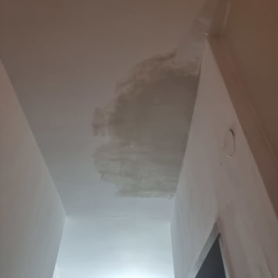 תקרה עם תיקון טיח או צבע