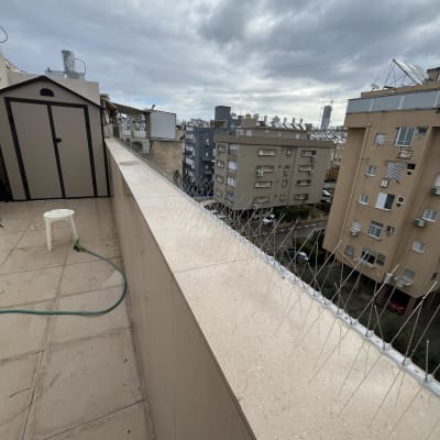 דוקרנים למניעת יונים על מעקה מרפסת