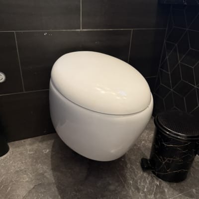 אסלה תלויה על קיר בחדר אמבטיה מודרני