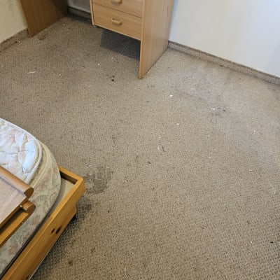 שטיח מלוכלך עם כתמים ולכלוך