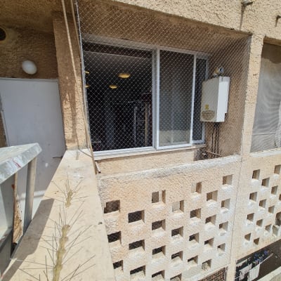 רשת מתכת ומחטי דוקרנים למניעת יונים