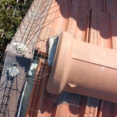 רשתות ומחסומים על גג רעפים למניעת ציפורים